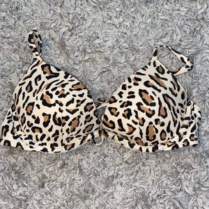 Cheetah Print Bikini Top